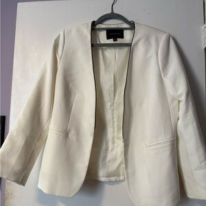 Banana Republic Cream Blazer with Black Trim